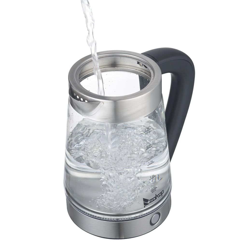 Black 2.5L Stainless Steel Electric Glass Kettle D89918