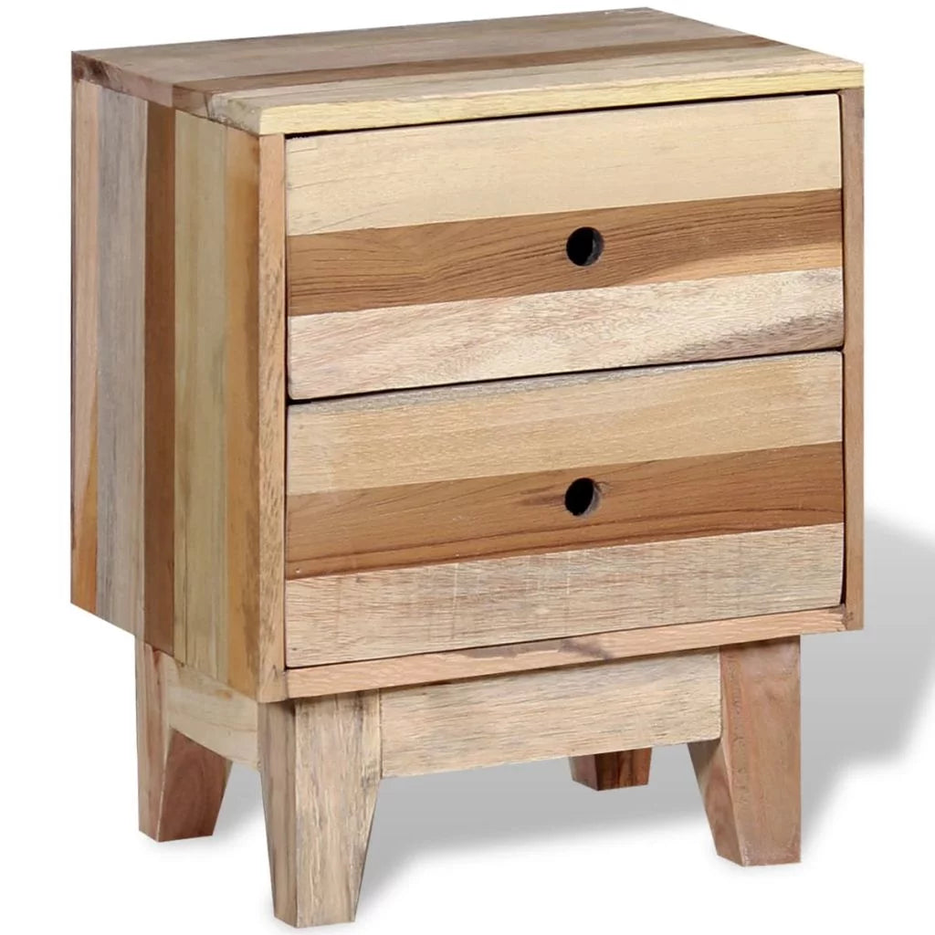Bedside Cabinet Solid Reclaimed Wood M6139