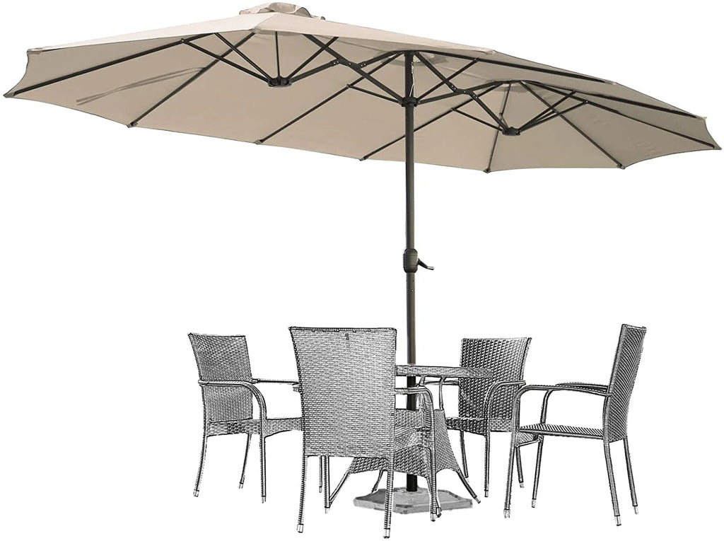 15 Ft Double Sided Patio Umbrella P7577