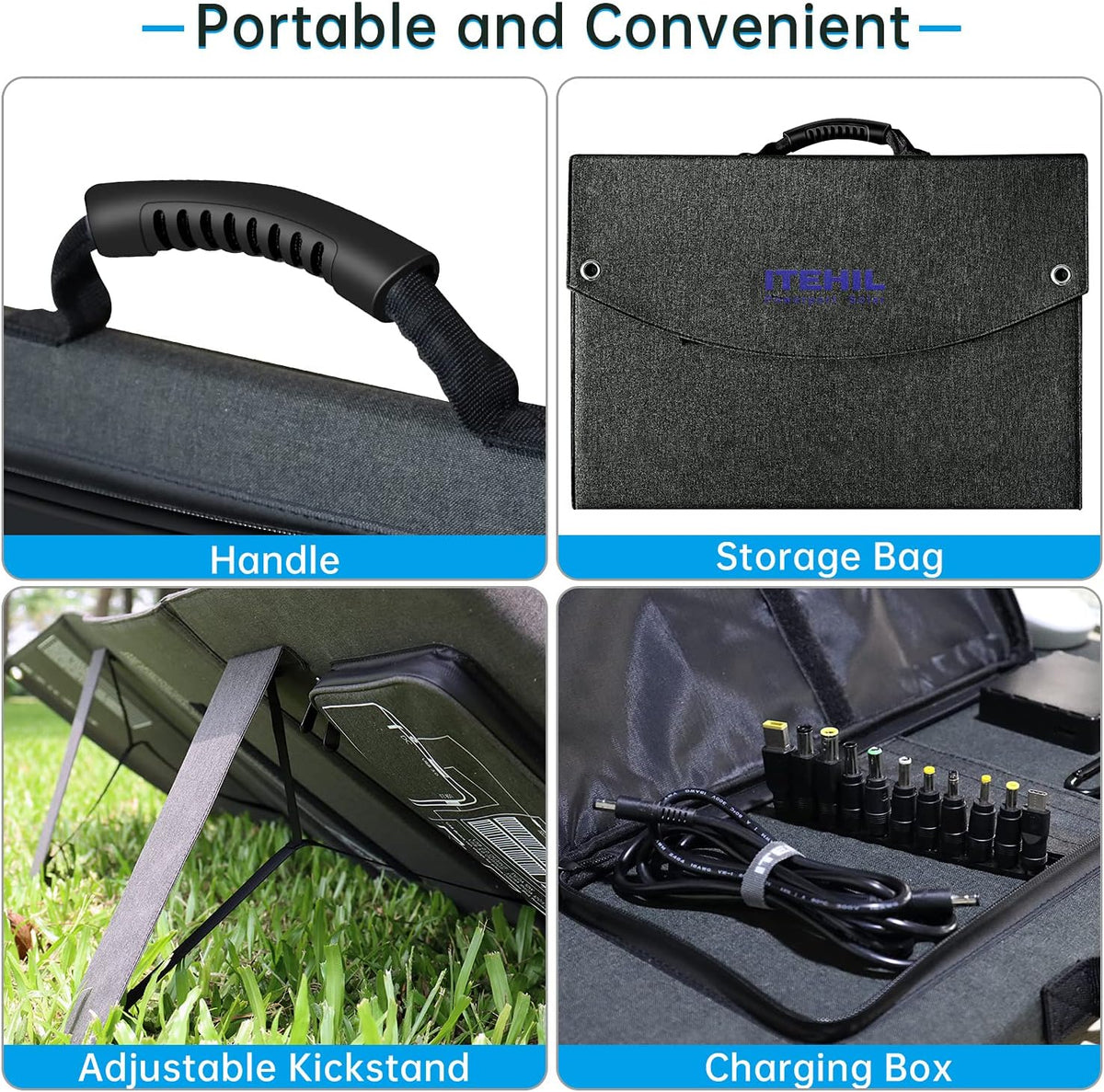 100W 18V Monocrystalline Portable Solar Panel Charger T339318