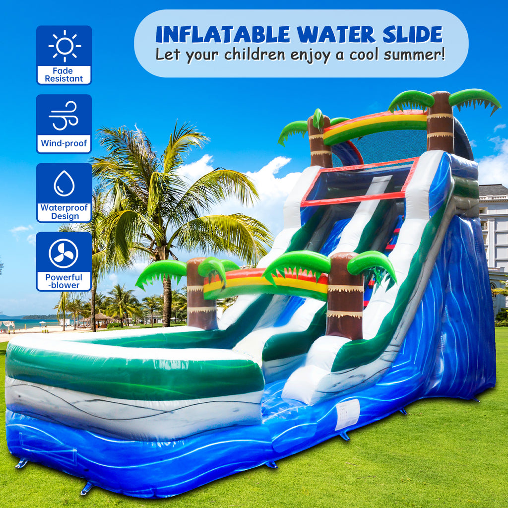 16 ft Inflatable Water Slide with Air Blower S950