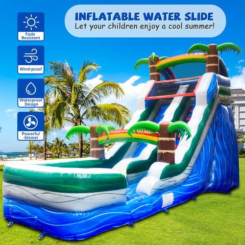 16 ft Inflatable Water Slide with Air Blower S950