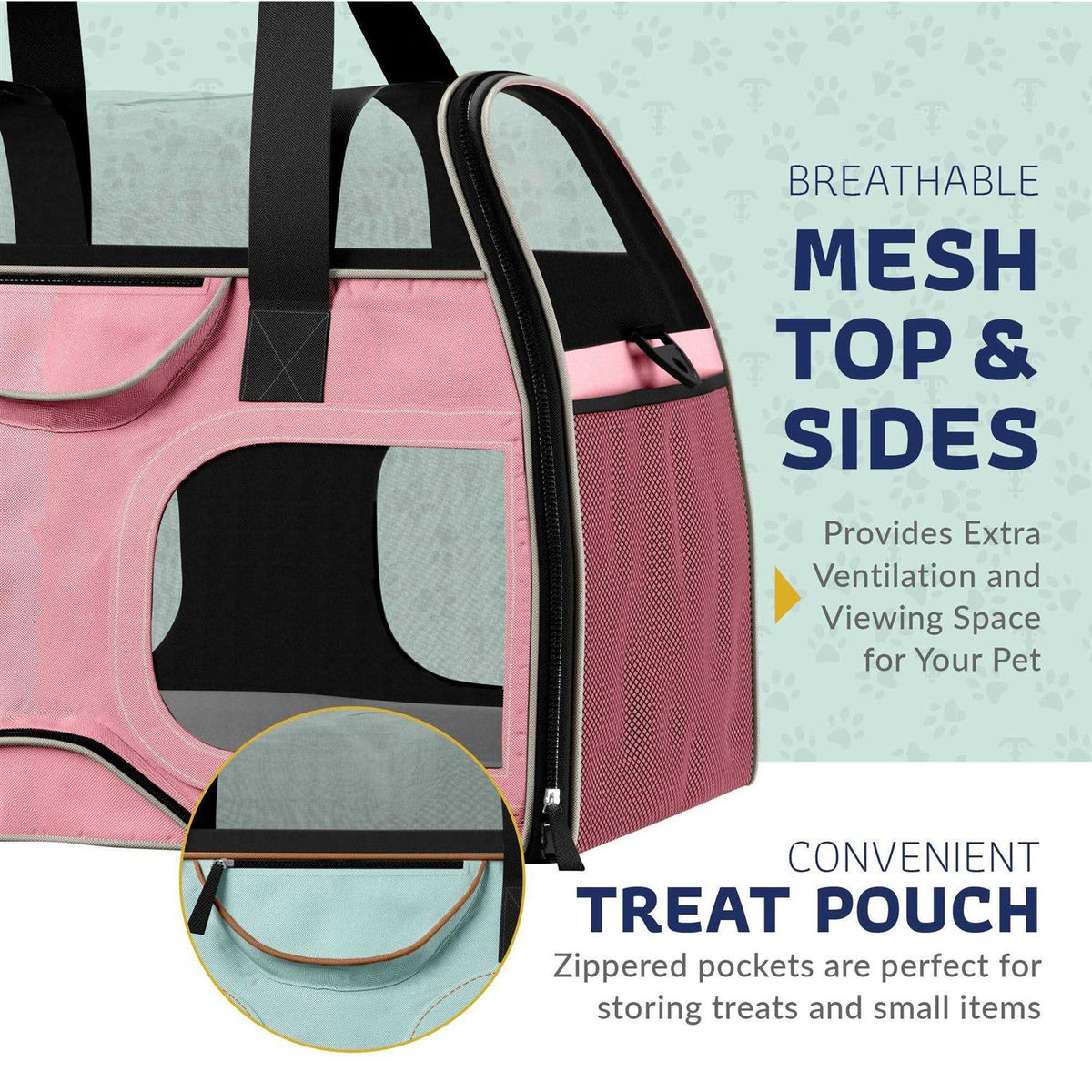 Pet Carrier with Removable Wheels and Double Telescopic Handle W681100