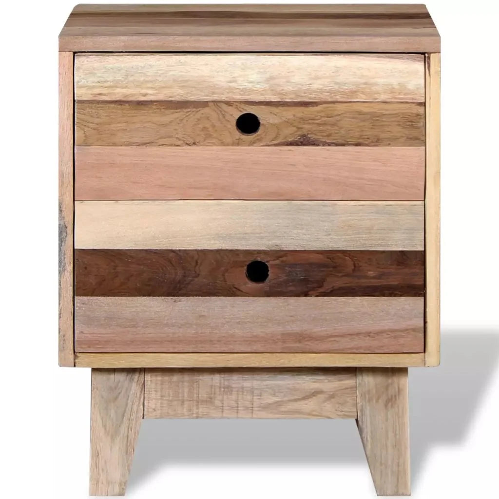 Bedside Cabinet Solid Reclaimed Wood M6139