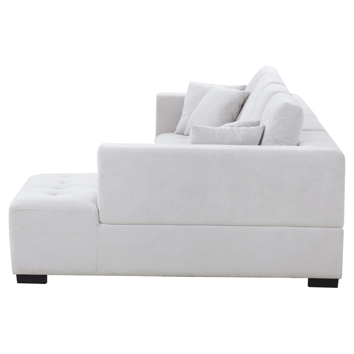 134'' Beige L-Shape Sectional Sofa P6227
