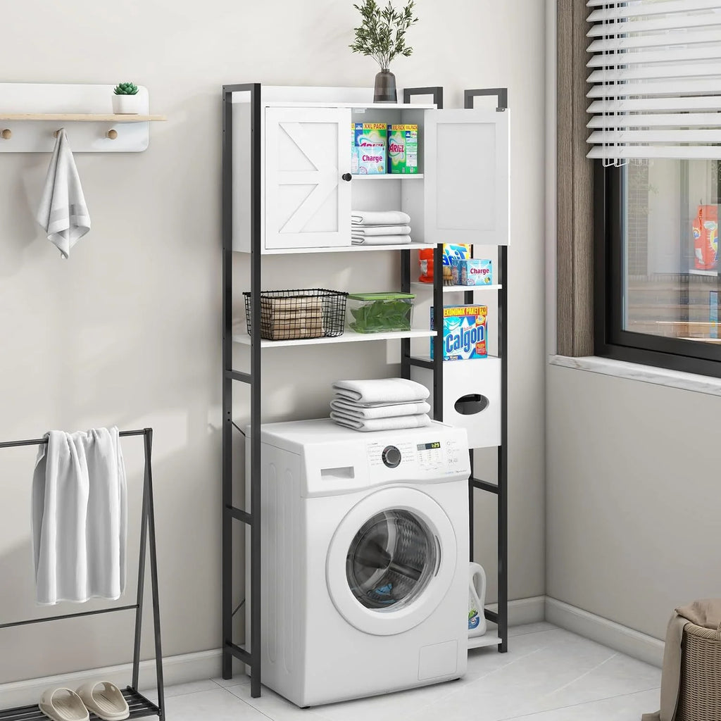 White Over The Toilet Storage Cabinet with 2 Doors X34032