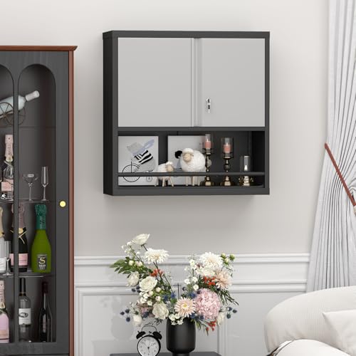 Metal Garage Storage Cabinet with Wheels and Lock S352