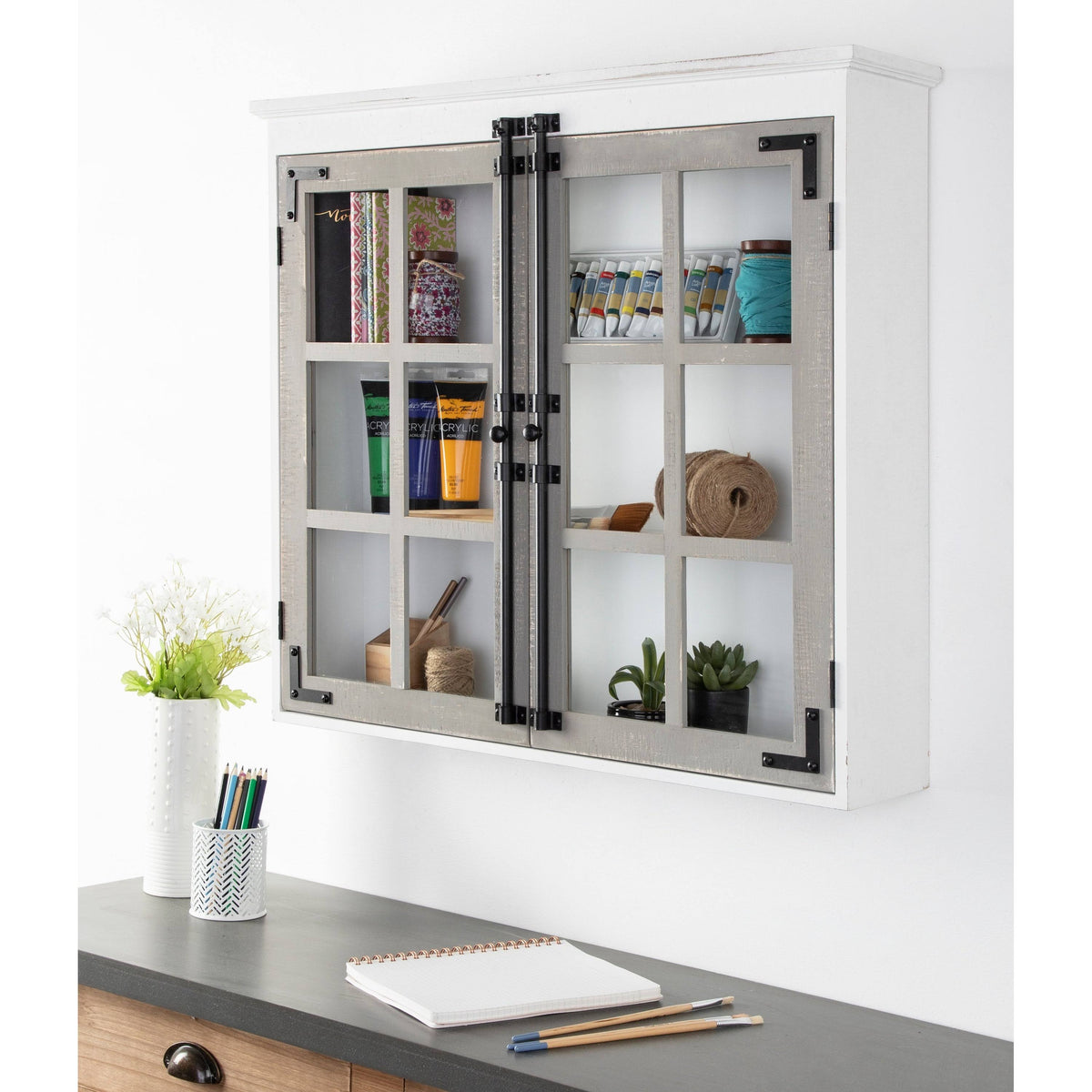 Brown Decorative Wood Wall Cabinet W668388