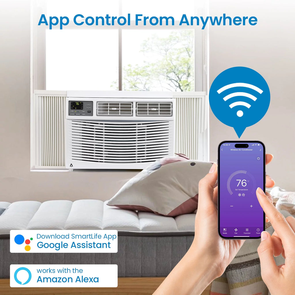 8000 BTU Smart Window Air Conditioner P43351