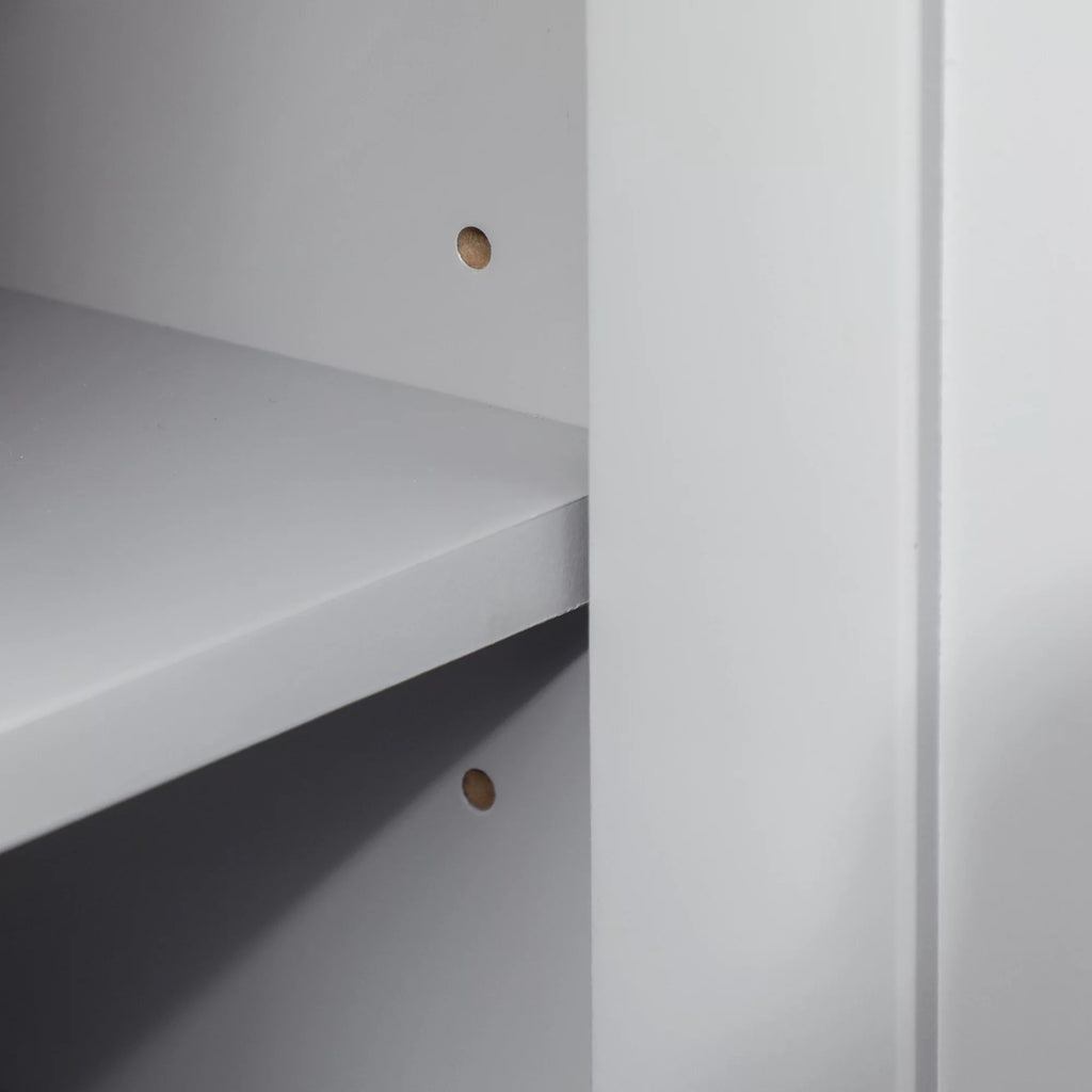 Gray Pedestal Sink Storage Cabinet with Adjustable Shelf D90119