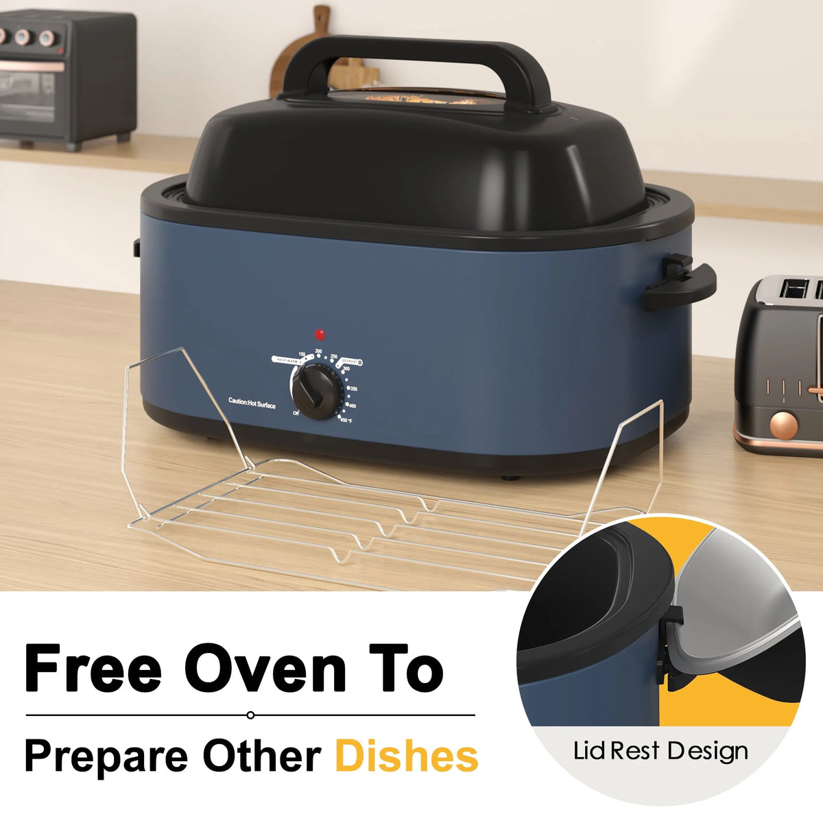 24 Quart Electric Roaster Oven with Self-Basting Lid O40335