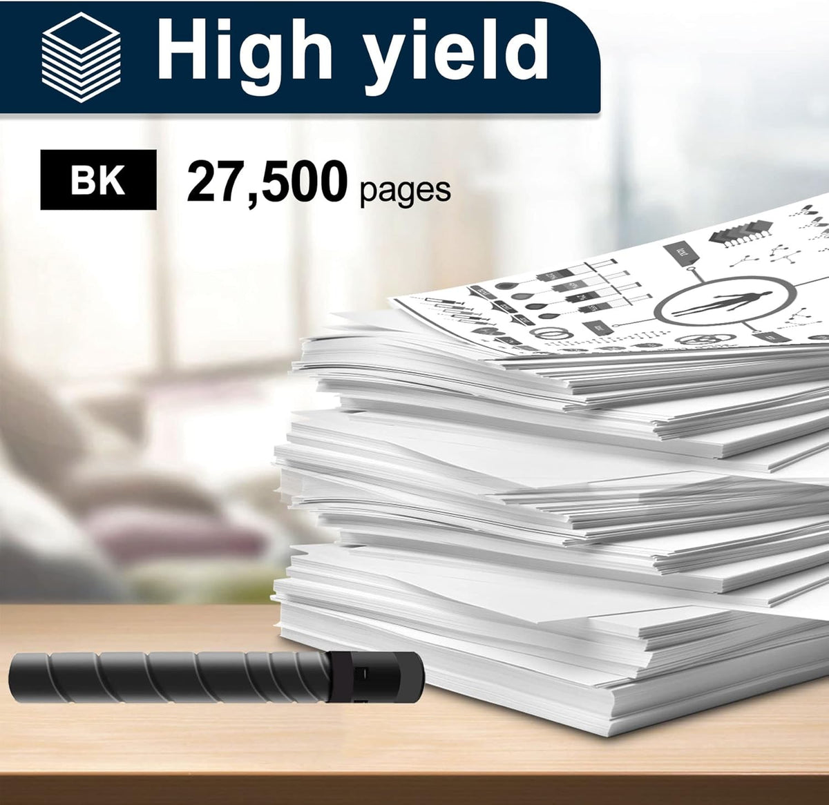 Black 2 Packs Compatible Toner Cartridge V32013