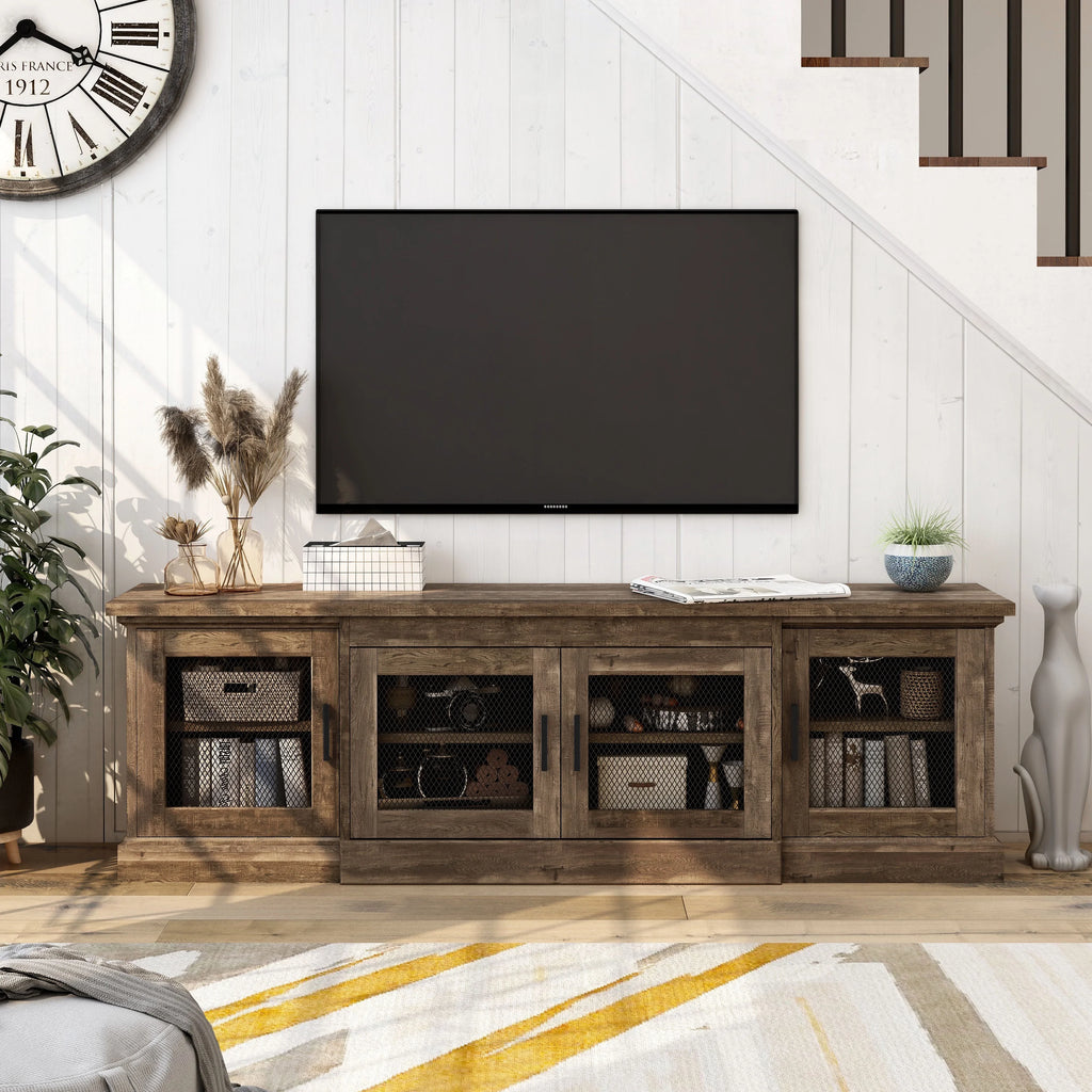 6 Shelf Rustic TV Stand J7726