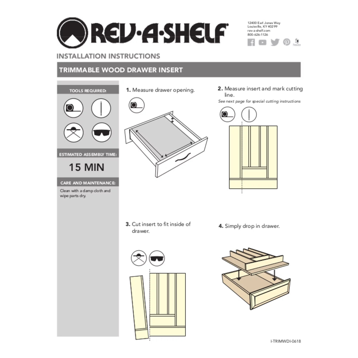 Wood Kitchen Drawer Utility Tray Insert S58484
