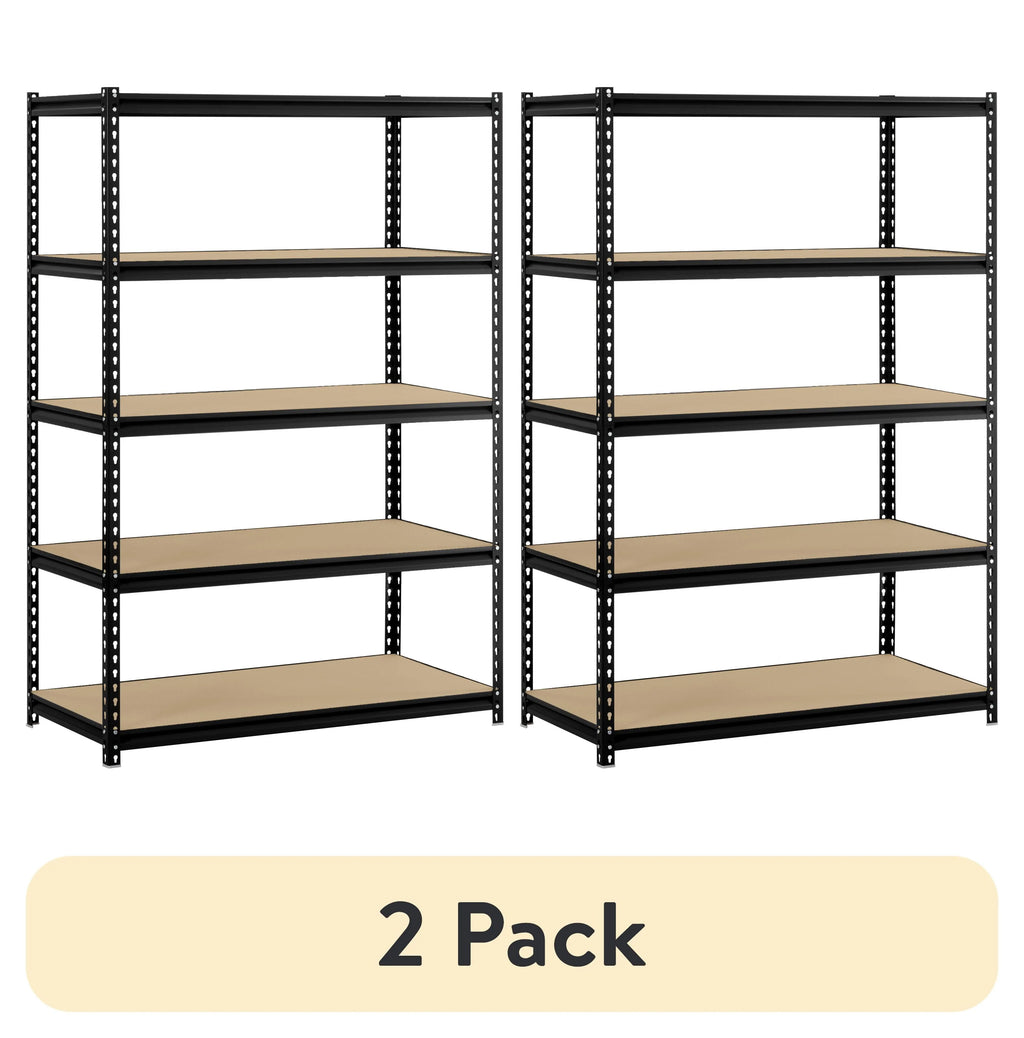 5-Shelf Steel Freestanding Shelving Unit Black H6294