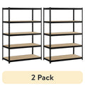 5-Shelf Steel Freestanding Shelving Unit Black H6294