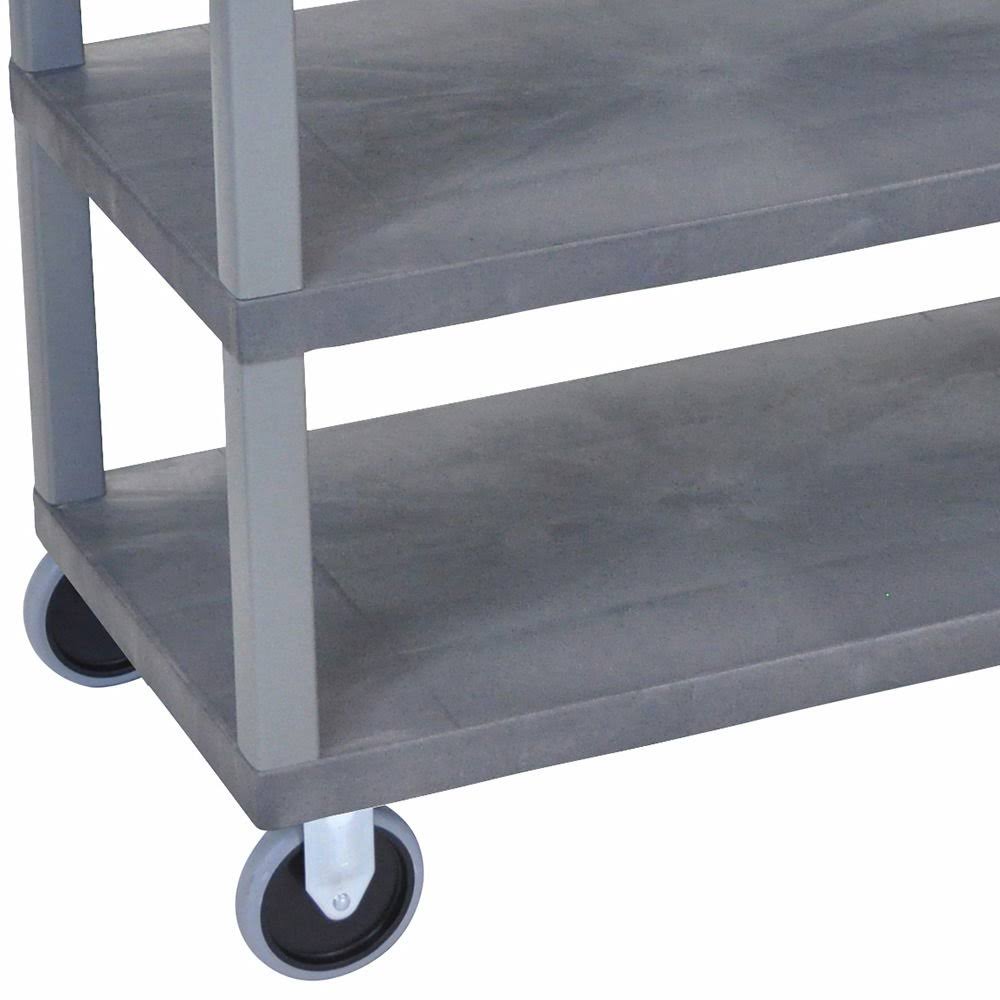 Gray 3 Flat Shelves Cart H916554