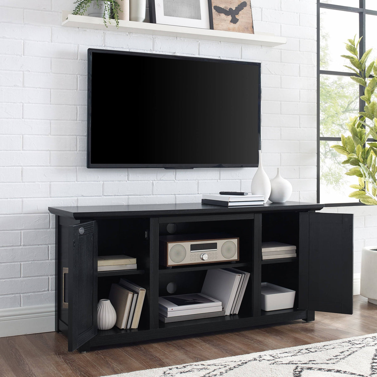 Whitewash Low Profile TV Stand G4553