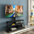 Height Adjustable Tempered Glass Swivel TV Stand P964