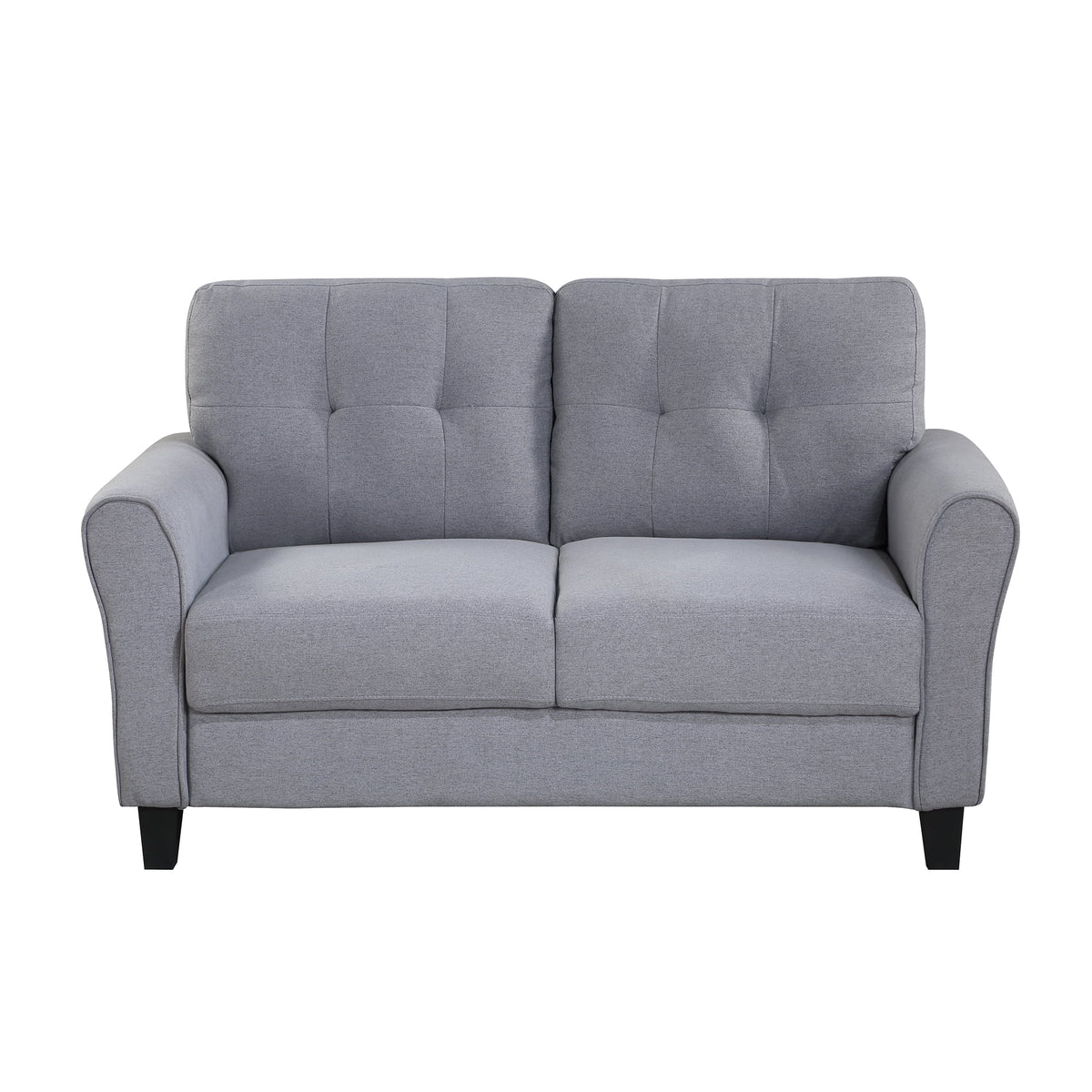 58" Gray Upholstered 2 Seater Sofa R3899