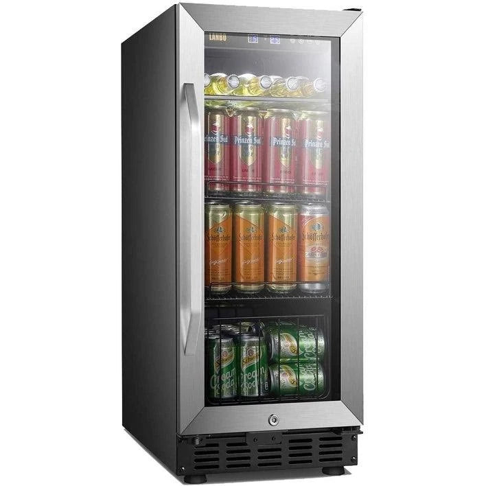 15 inch Built in Compressor Beverage Cooler 70 Cans Black E31817