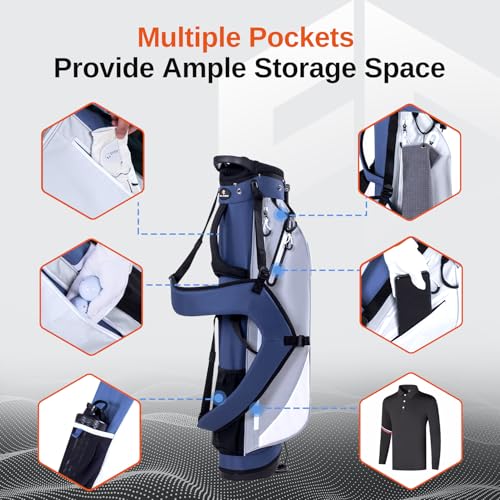Lightweight Golf Stand Bag with 4-Way Dividers and Dual Straps M35168