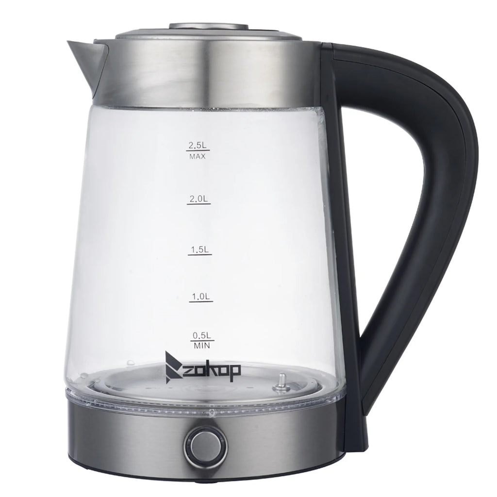 Black 2.5L Stainless Steel Electric Glass Kettle D89918