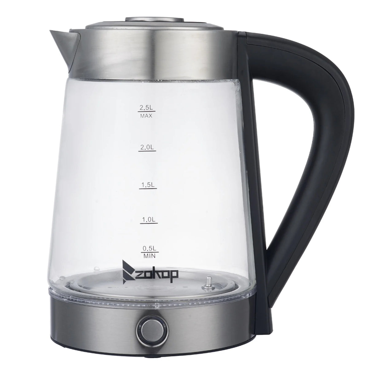 Black 2.5L Stainless Steel Electric Glass Kettle D89918