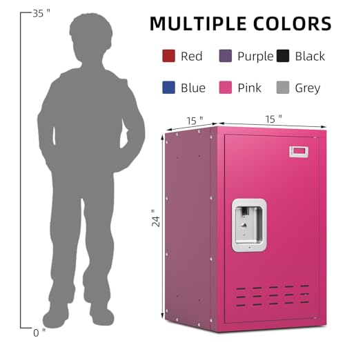 Black Single Tier Metal Storage Locker I5429