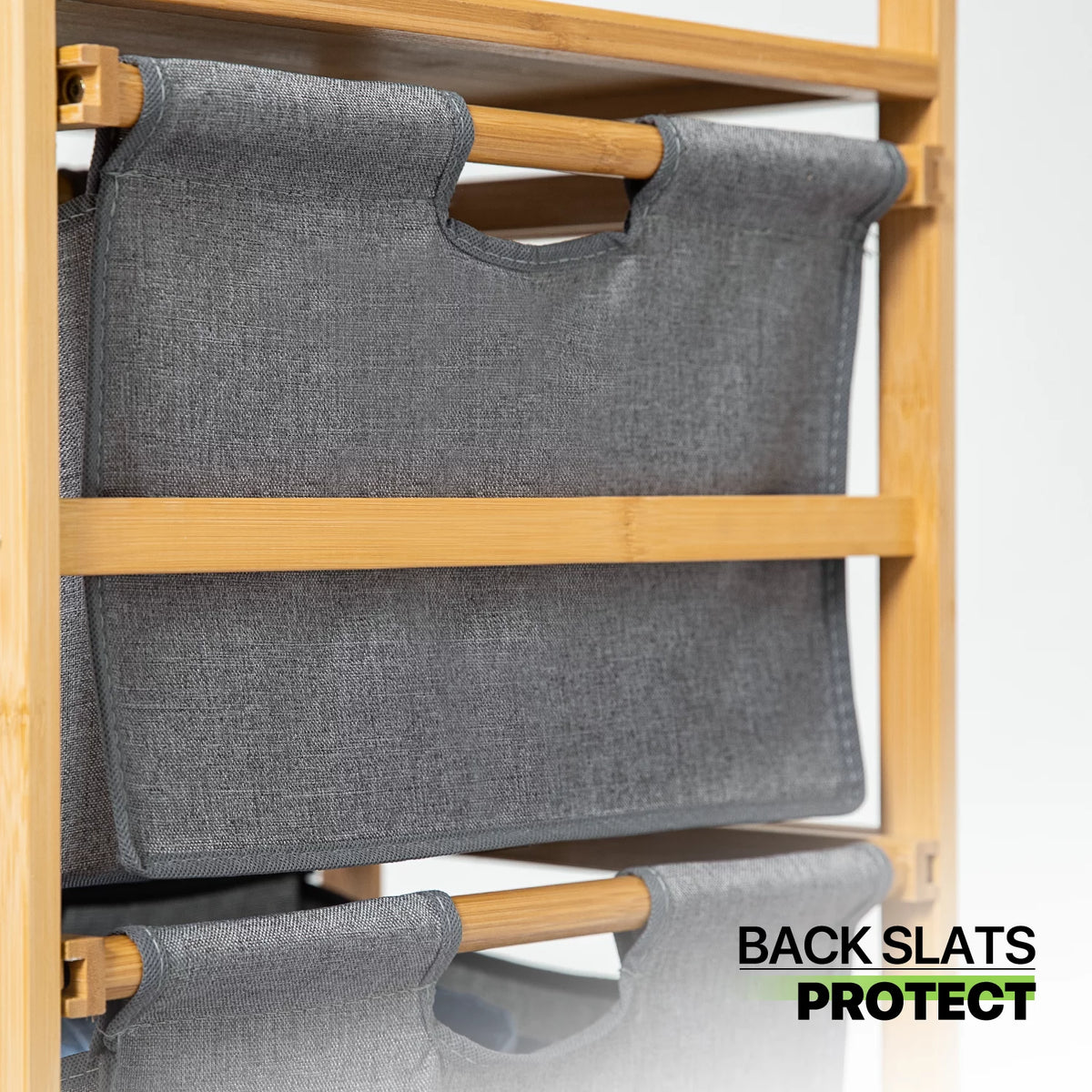 Bamboo 2 Tier Fabric Dresser Storage Z5839