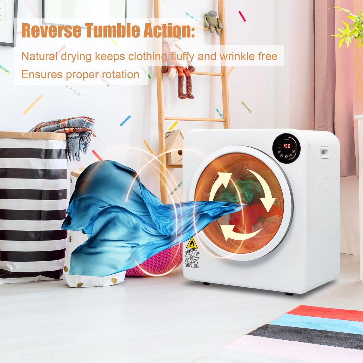 3.5 cu. ft. Portable Electric Stainless Steel Dryer T374027