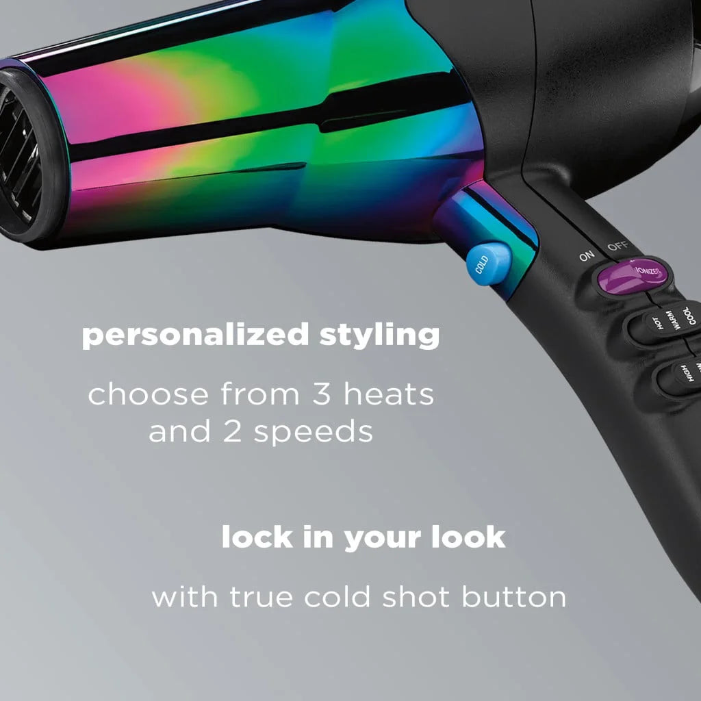 Rainbow Hair Dryer with Concentrator and Diffuser Q18714