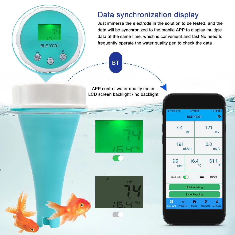 Portable 6 In 1 Water Quality Tester LCD S494874