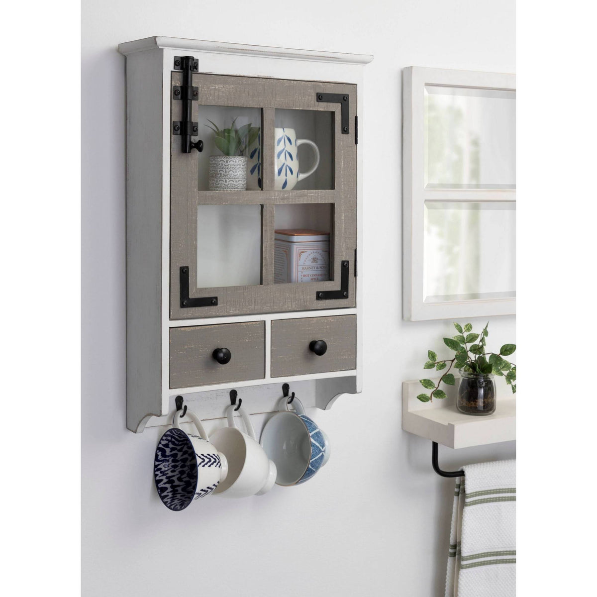 Farmhouse Wood Wall Cabinet U278836