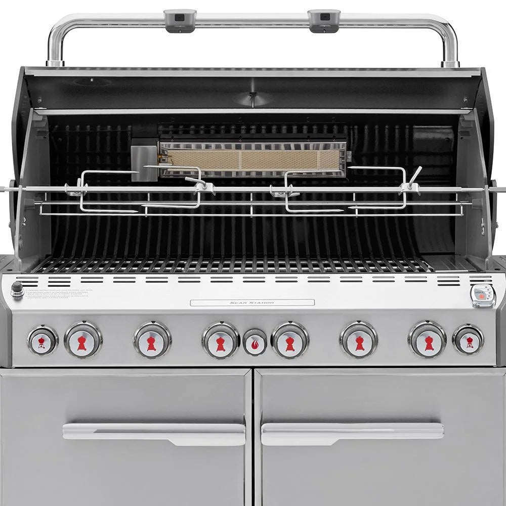 Natural Gas Grill With Rotisserie, Sear Burner & Side Burner V6408