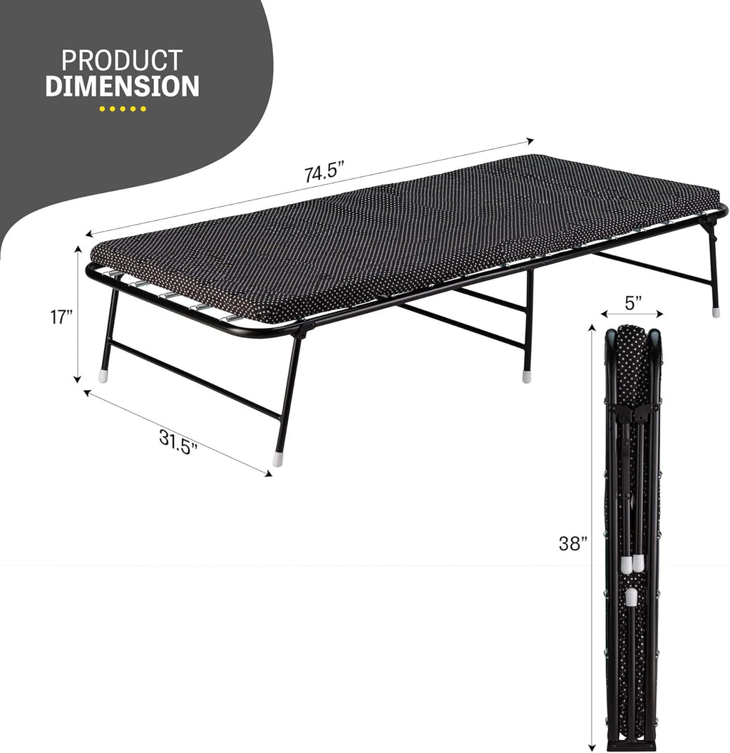 Folding Bed with Memory Foam Mattress and Carrying Bag R15347