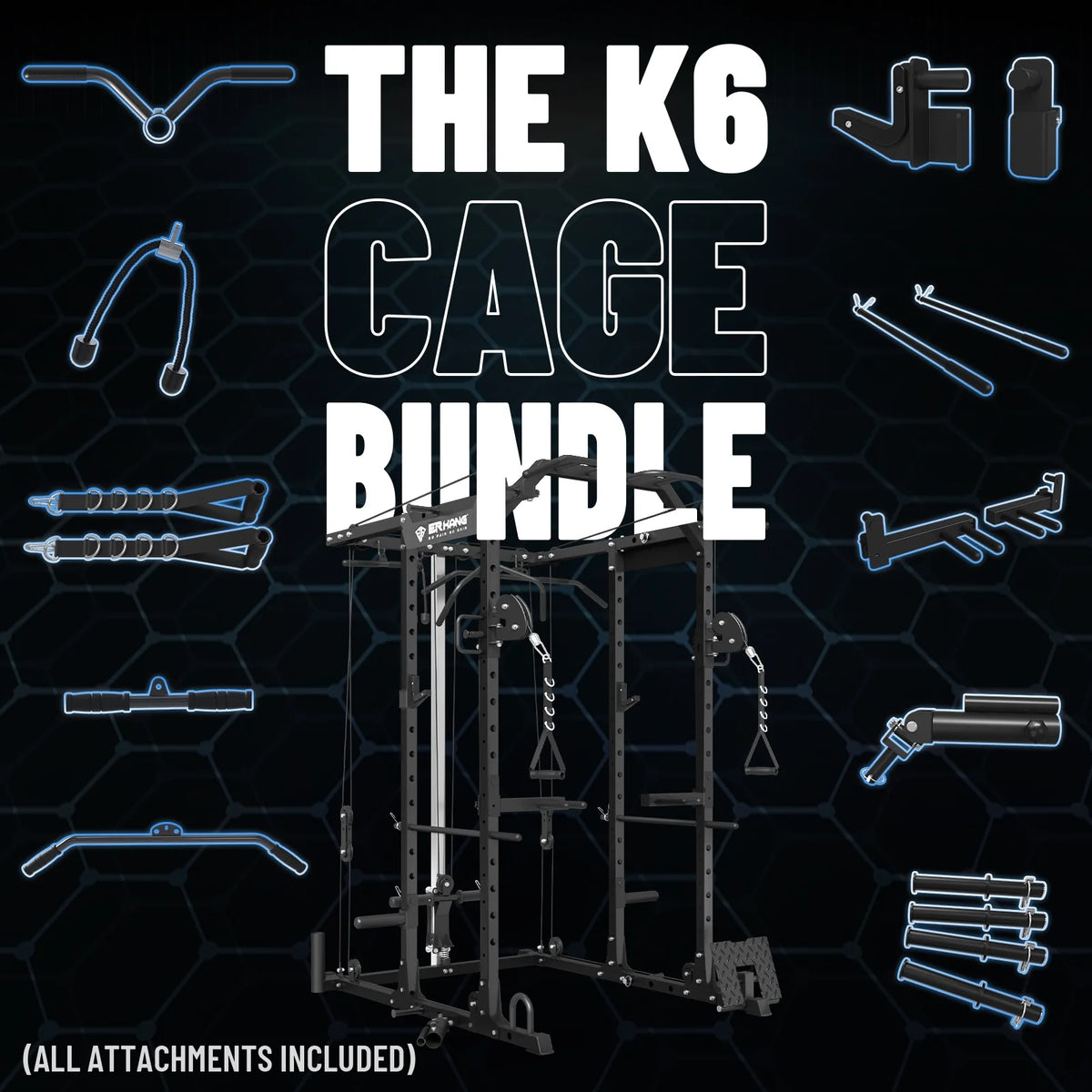 Power Rack Cage with Cable Crossover Machine A18007