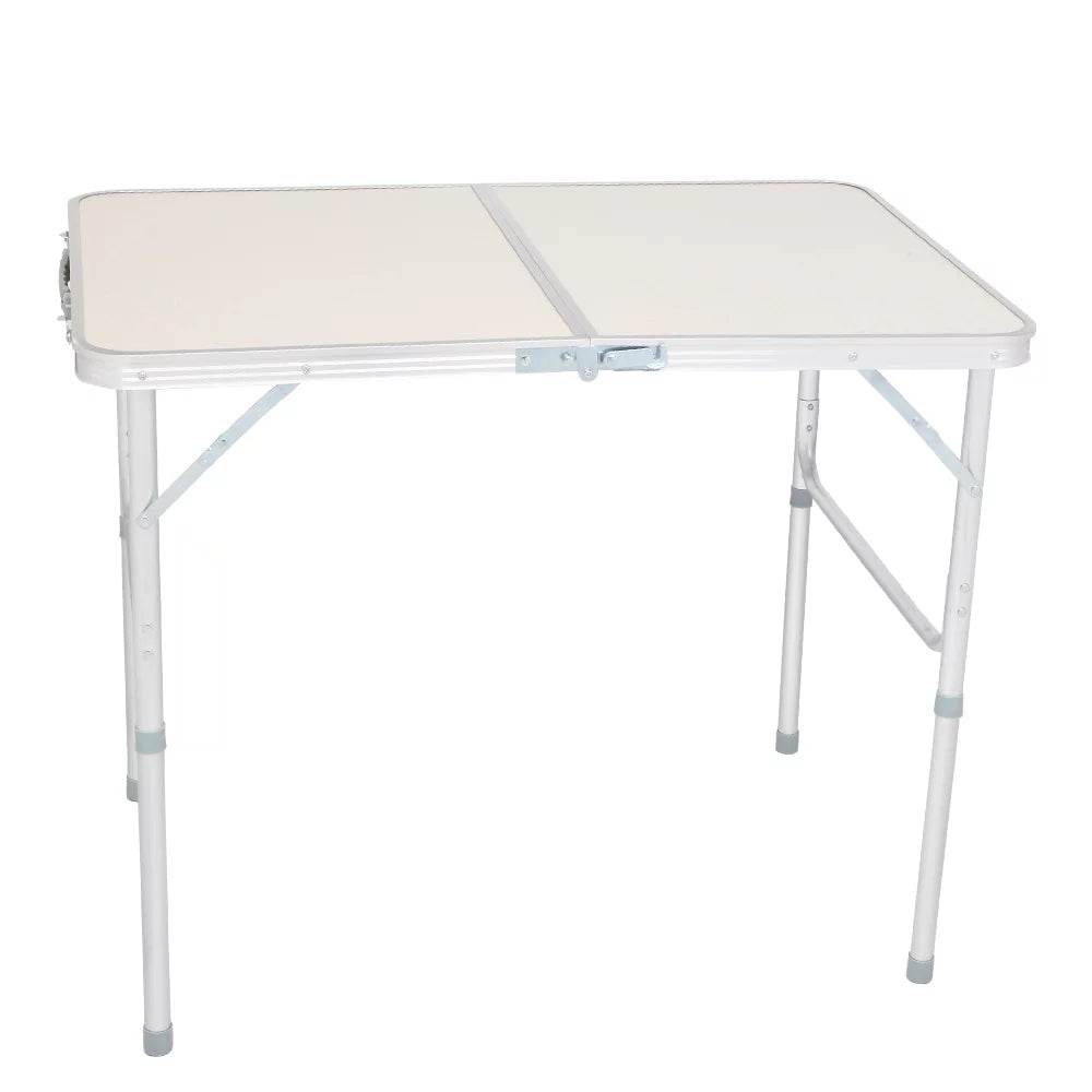 4Ft Portable Folding Aluminum Table White K59733