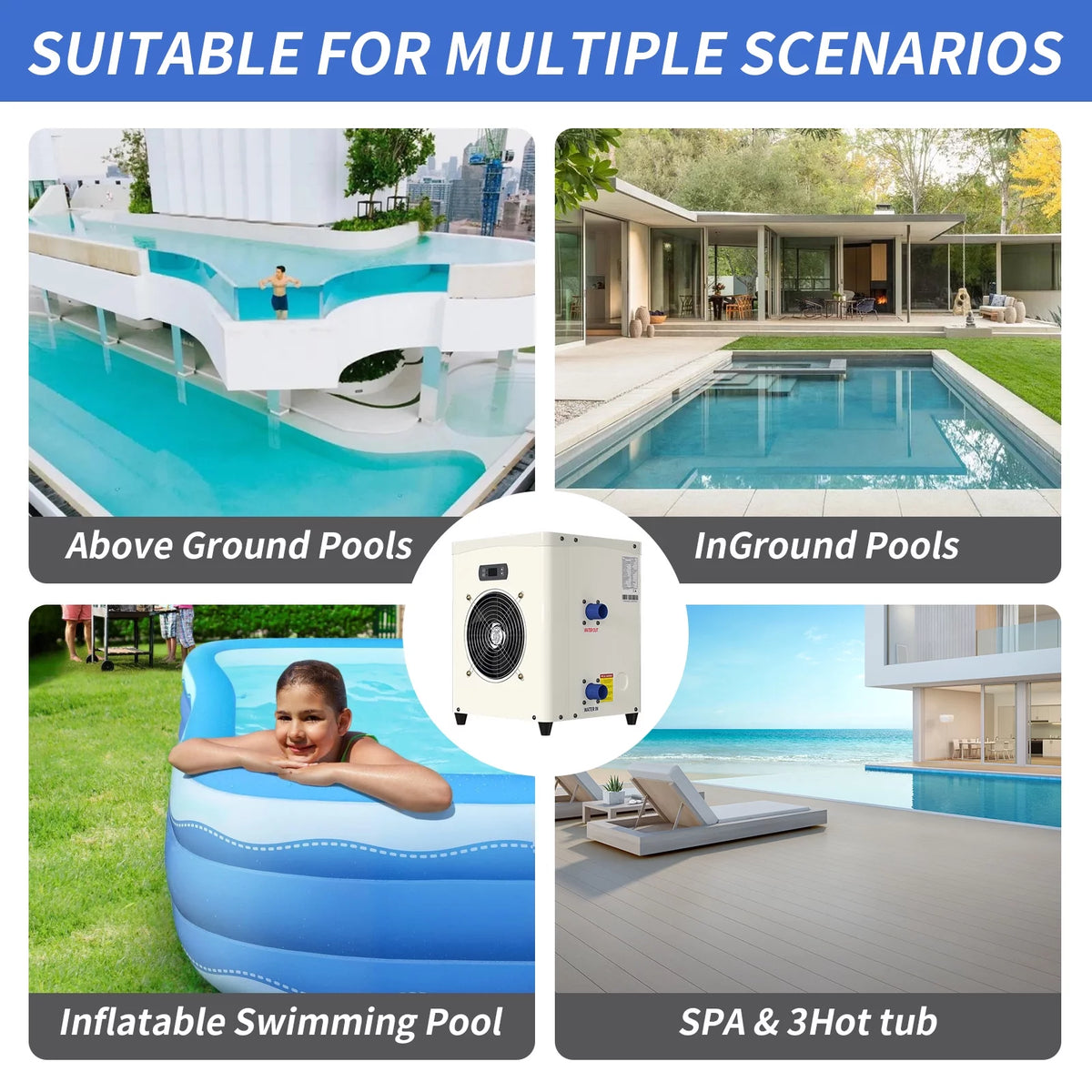 14331 BTU Mini Swimming Pool Heat Pump L732212