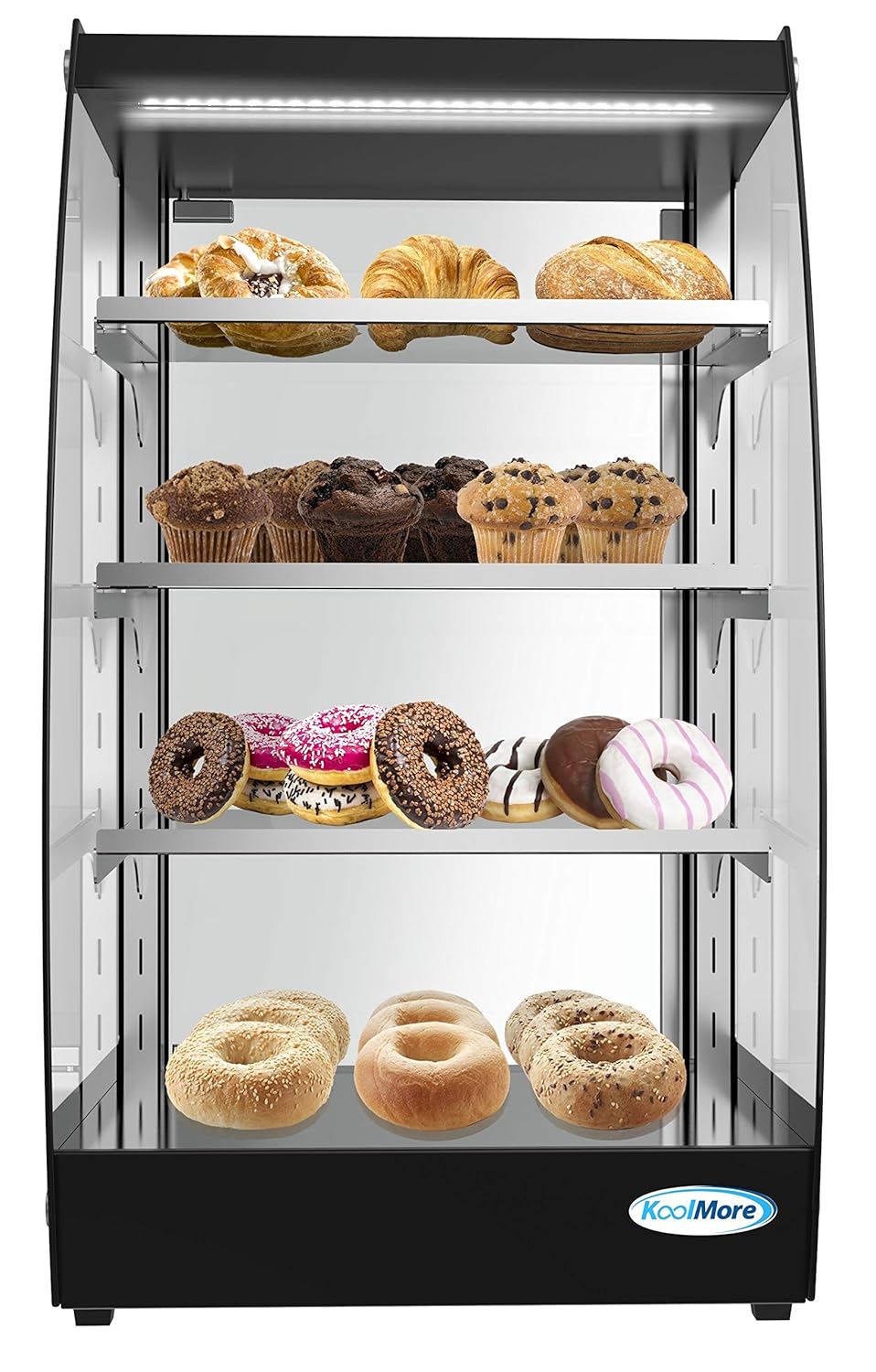 Commercial Glass Bakery Display Case 4 Tier with LED Lighting C391676