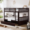 Wood Full over Full Bunk Bed with Trundle and Ladder N82649