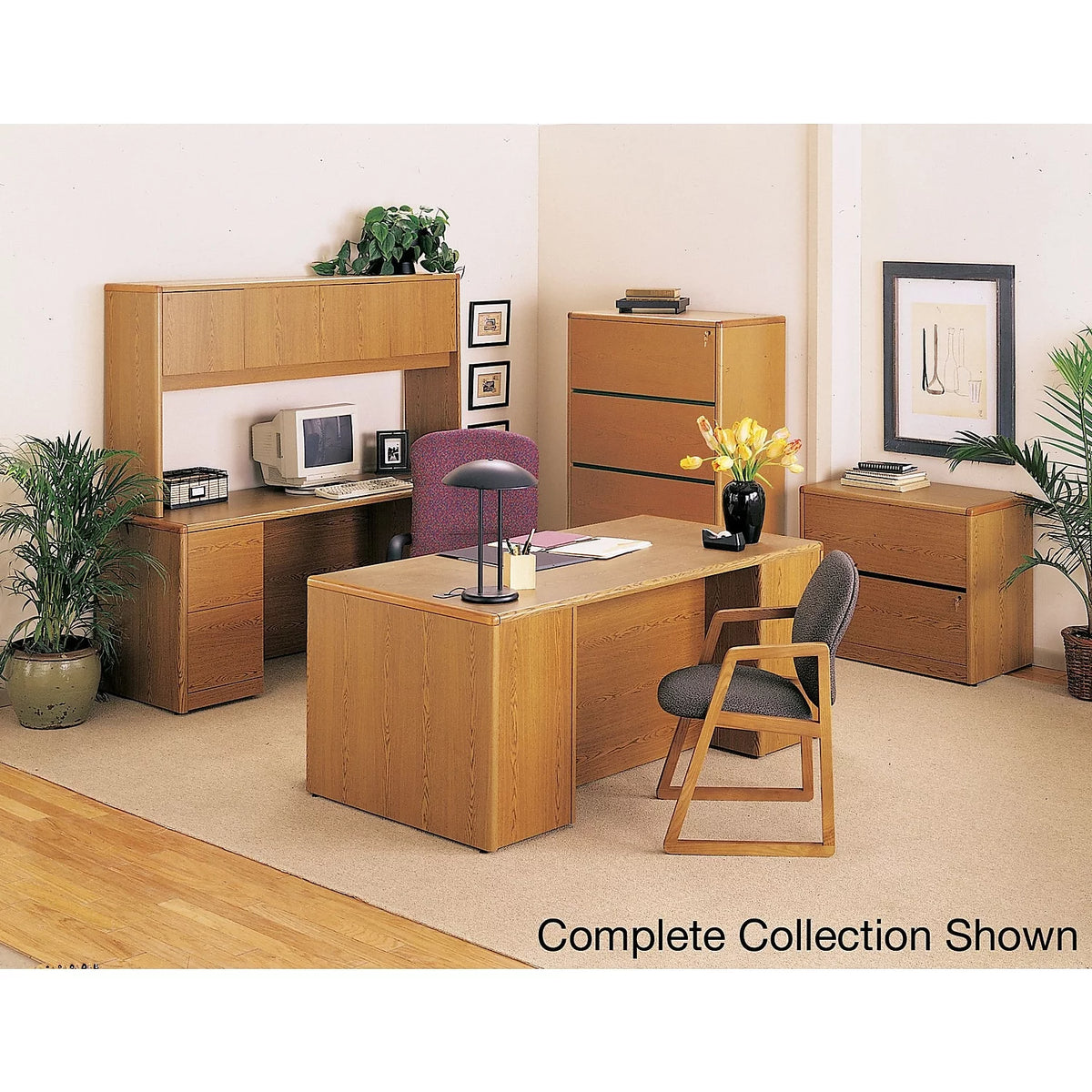 72 in. 2 File Drawer Double Pedestal Credenza with Kneespace S895