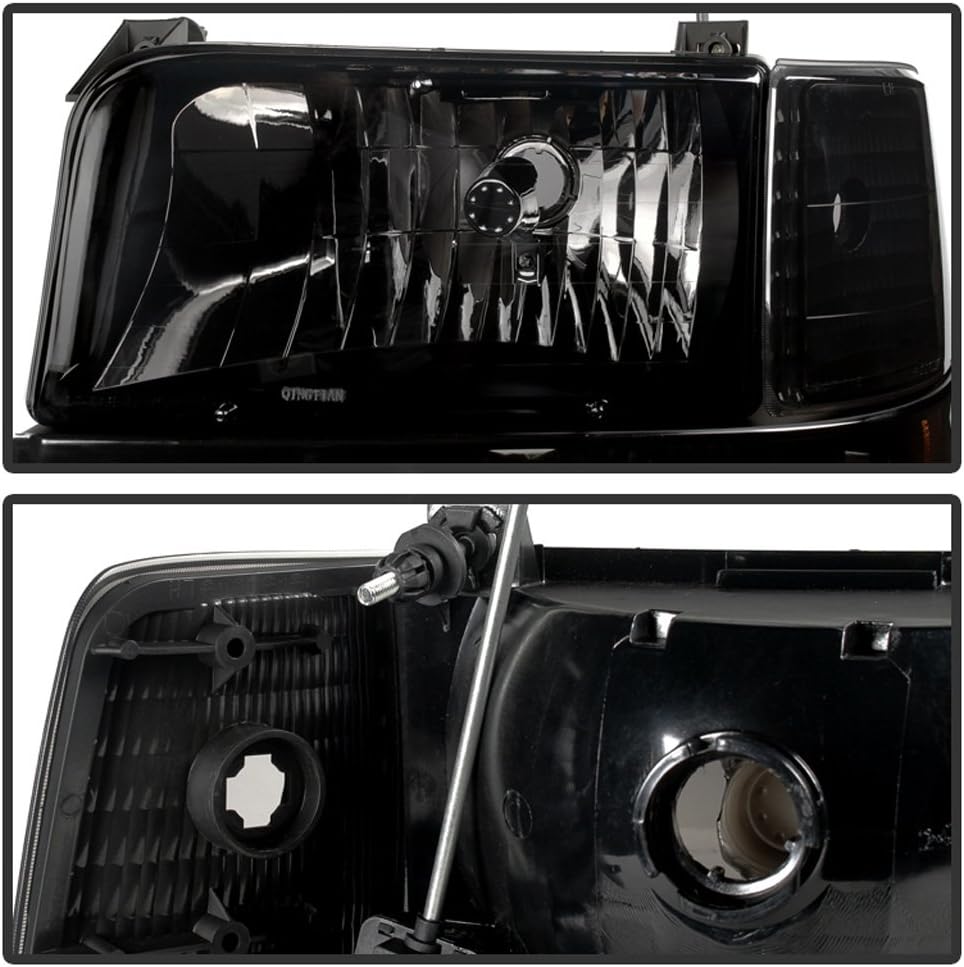 Black Smoked Headlights Bumper Corner Lamps A5713