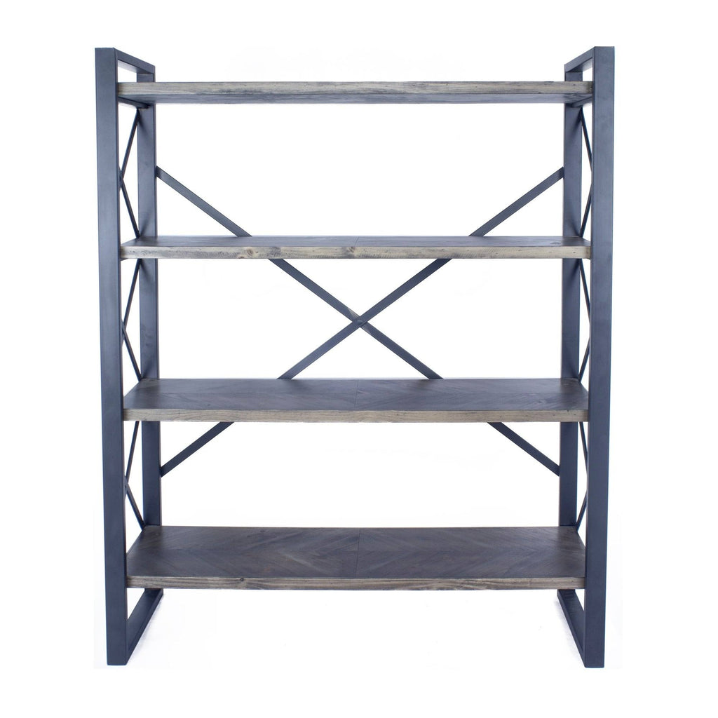 Grey 4 Shelf Standard Bookcase I524