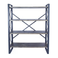 Grey 4 Shelf Standard Bookcase I524