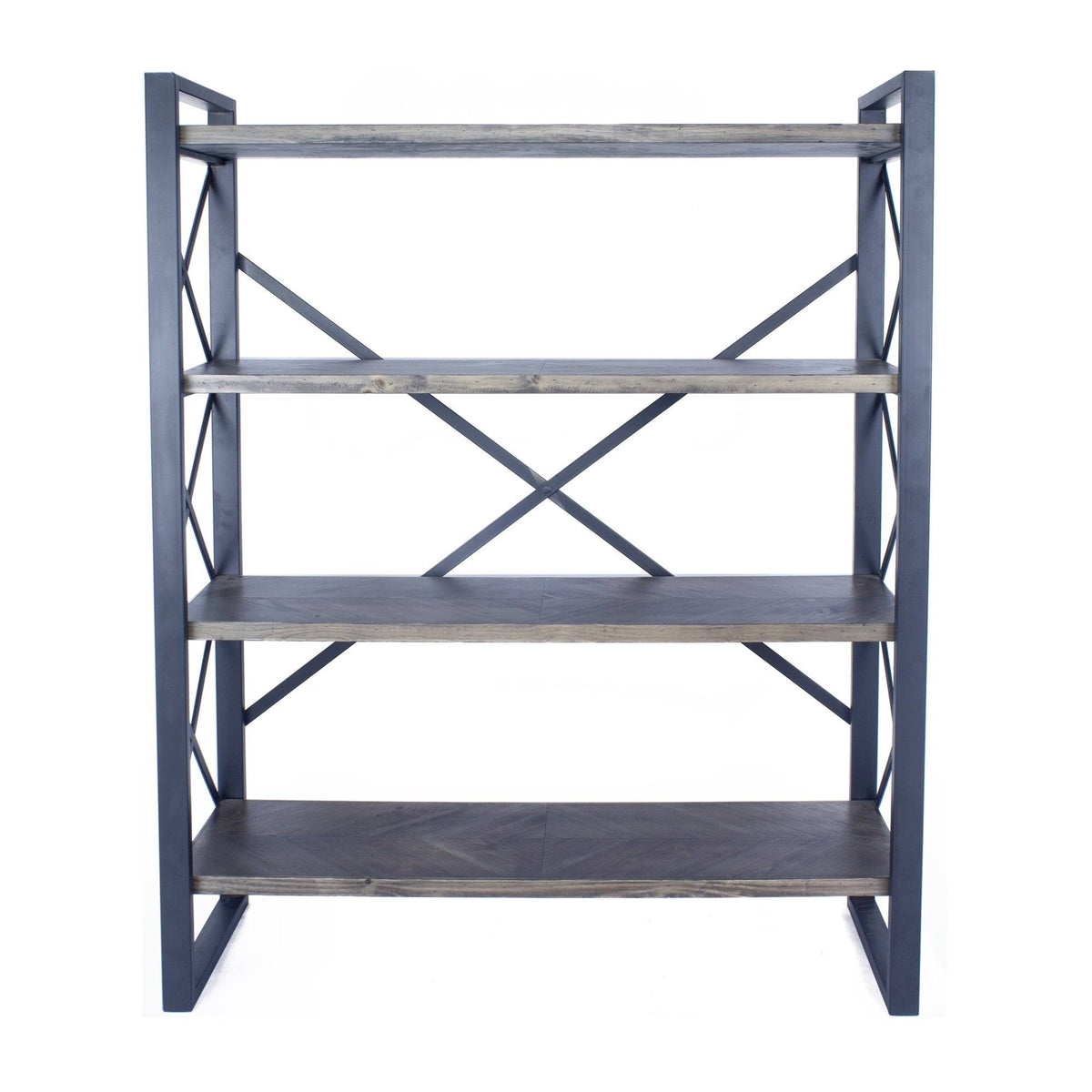 Grey 4 Shelf Standard Bookcase I524