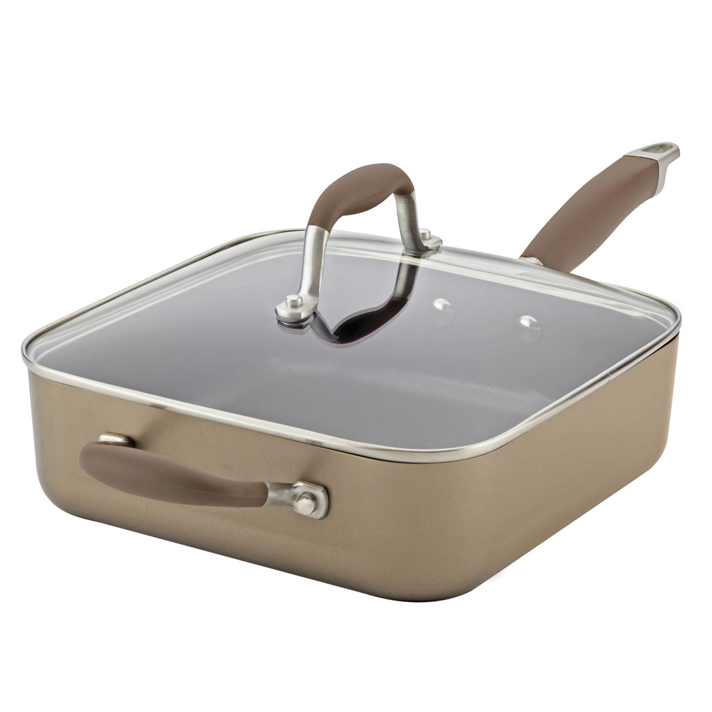 Hard-Anodized Non-stick 4-Quart Covered Square Saute D92412