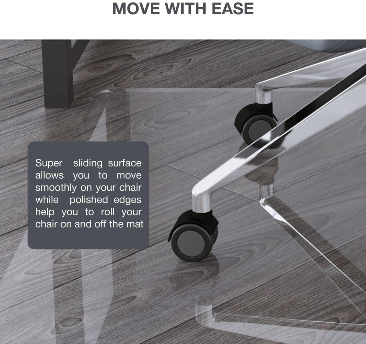 Tempered Glass Office Chair Mat 36x48 V660