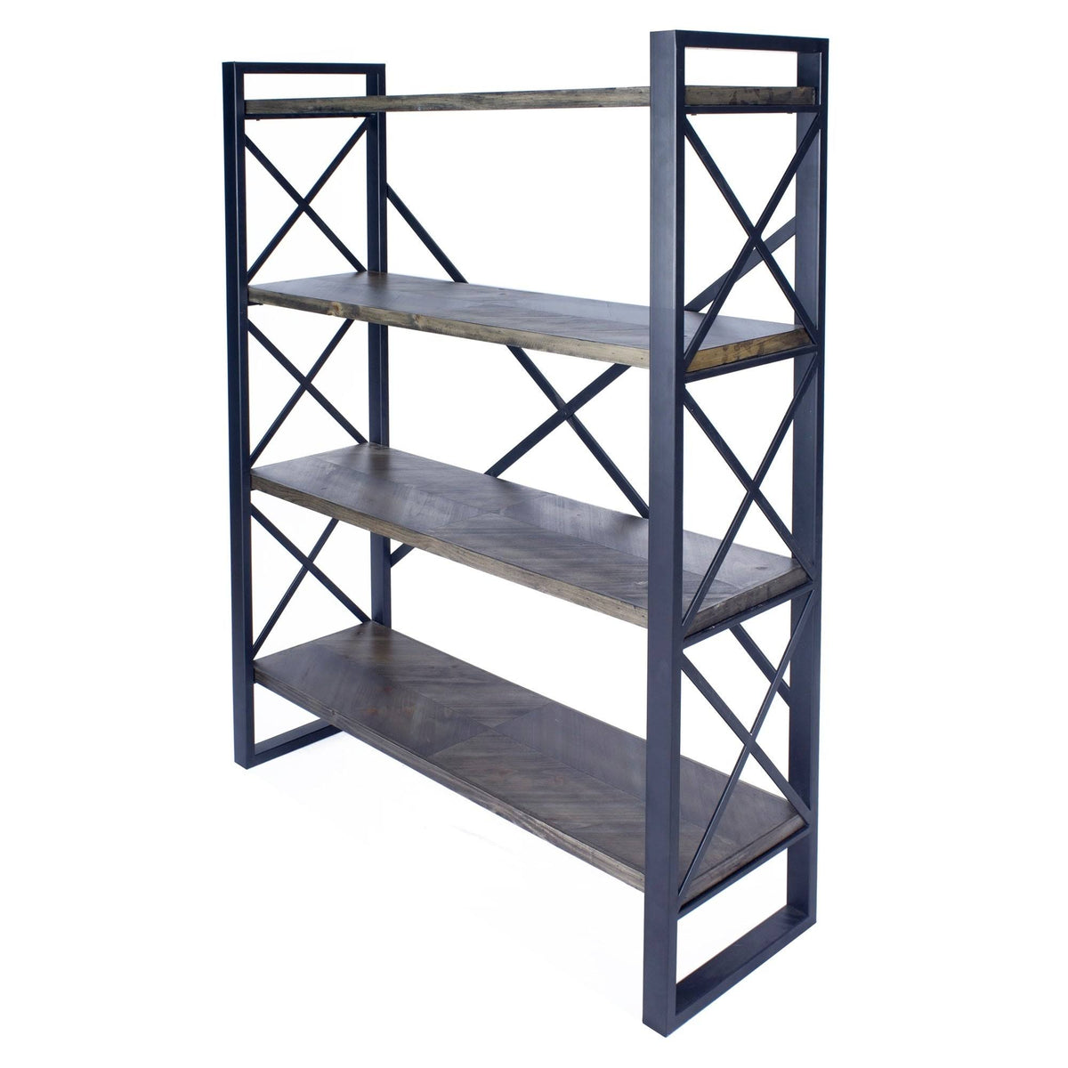 Grey 4 Shelf Standard Bookcase I524