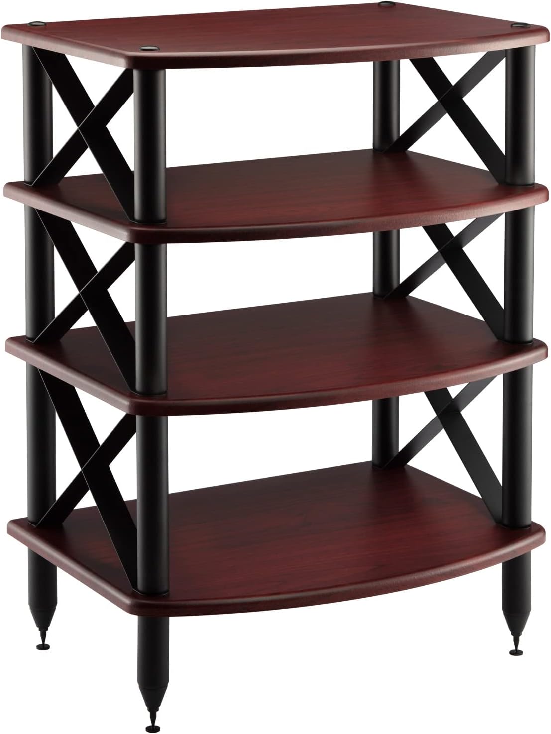 Black Four Shelf Audio Rack Media Stand W4836